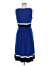 Chaps Color Block Blue Casual Dress Size M - photo 2