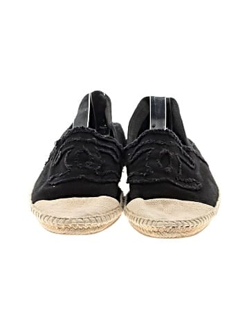 Chanel Distressed Espadrille Flats (view 2)