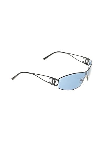 Chanel 4073-B Black Metal Strass CC Logo Oval Sunglasses  (view 1)
