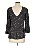 Hinge 100% Viscose Black 3/4 Sleeve Top Size XS - photo 2