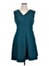 DKNY Solid Teal Cocktail Dress Size 14 - photo 1