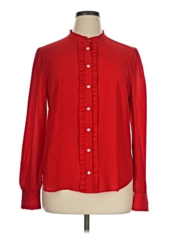 J.Crew Factory Store Long Sleeve Blouse (view 1)