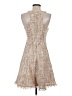 Jay Godfrey 100% Polyester Tweed Checkered-gingham Gold Tan Cocktail Dress Size 2 - photo 2