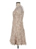 Jay Godfrey 100% Polyester Tweed Checkered-gingham Gold Tan Cocktail Dress Size 2 - photo 5