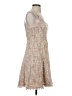Jay Godfrey 100% Polyester Tweed Checkered-gingham Gold Tan Cocktail Dress Size 2 - photo 4
