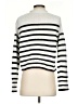 J.Crew 100% Cotton Stripes Silver Turtleneck Sweater Size XXS - photo 2