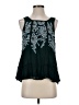 Floreat Floral Teal Sleeveless Blouse Size XS - photo 1