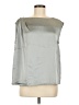 Ann Taylor LOFT 100% Polyester Silver Sleeveless Blouse Size M - photo 1