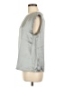 Ann Taylor LOFT 100% Polyester Silver Sleeveless Blouse Size M - photo 5