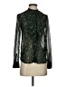 H&M 100% Polyester Stars Green Long Sleeve Blouse Size 4 - photo 1