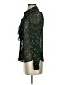 H&M 100% Polyester Stars Green Long Sleeve Blouse Size 4 - photo 5