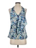 Ann Taylor Blue Sleeveless Blouse Size 4 - photo 1