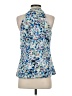Ann Taylor Blue Sleeveless Blouse Size 4 - photo 2