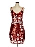 Unbranded 100% Polyester Red Cocktail Dress Size L - photo 1