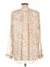 Calvin Klein 100% Polyester Animal Print Tan Long Sleeve Blouse Size L - photo 2