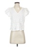 Solitaire White Short Sleeve Blouse Size XS (estimated) - photo 1