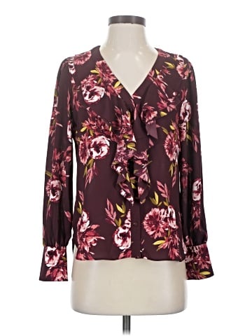 White House Black Market Long Sleeve Blouse (view 1)