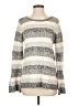 Kensie Stripes Silver Pullover Sweater Size S - photo 1
