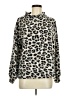 Veronica M. Animal Print Silver Long Sleeve Blouse Size M - photo 1