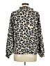 Veronica M. Animal Print Silver Long Sleeve Blouse Size M - photo 2