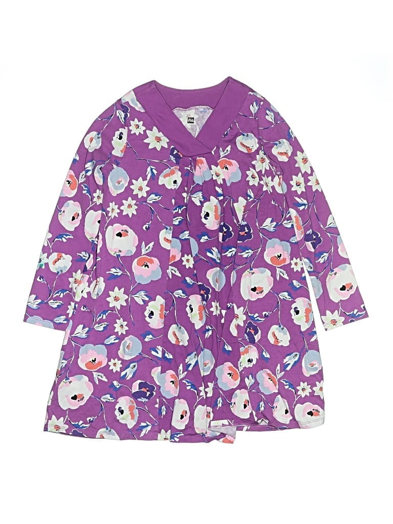 Pre-owned Tea Kids' Dress In Purple