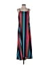 Leith 100% Polyester Stripes Teal Casual Dress Size S - photo 1
