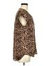 Daniel Rainn 100% Polyester Animal Print Brown Short Sleeve Blouse Size M - photo 4