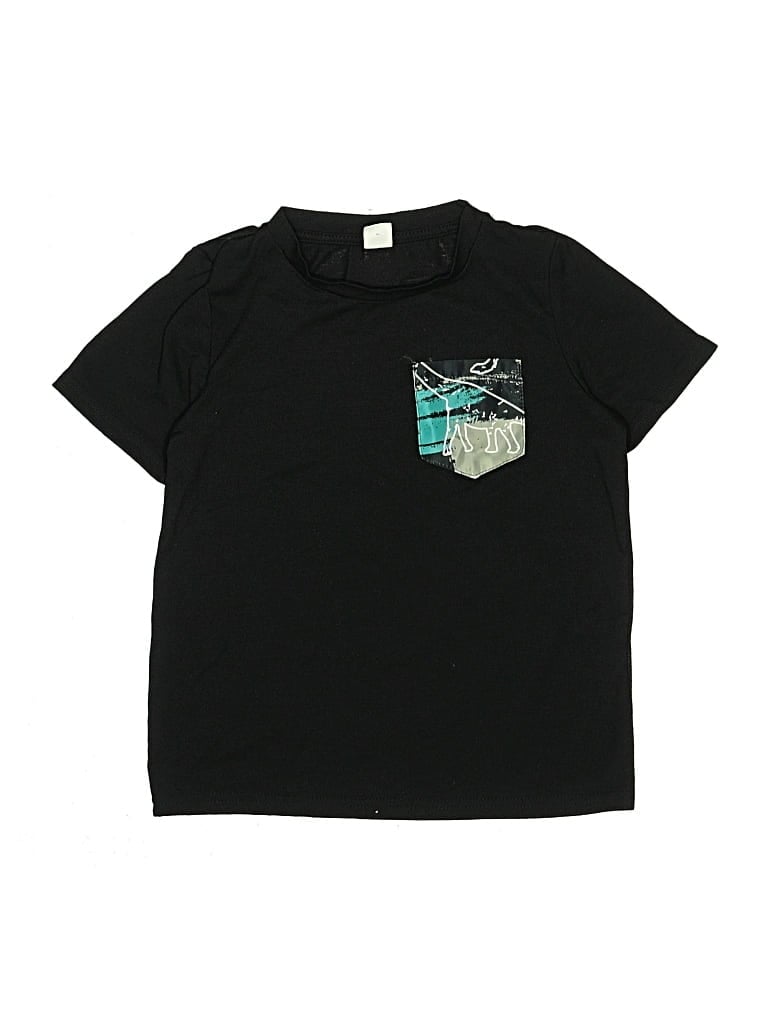 Pre-owned Shein Kids' Short Sleeve T-shirt In Black