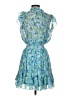Shoshanna 100% Polyester Paisley Blue Cocktail Dress Size 2 - photo 2
