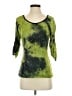 Cato Tie-dye Green 3/4 Sleeve Top Size S - photo 1