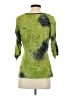 Cato Tie-dye Green 3/4 Sleeve Top Size S - photo 2
