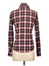 Massimo Dutti Plaid Burgundy Long Sleeve Button-Down Shirt Size 4 - photo 2