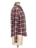 Massimo Dutti Plaid Burgundy Long Sleeve Button-Down Shirt Size 4 - photo 4
