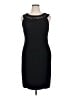 Evan Picone Solid Black Cocktail Dress Size 14 - photo 1