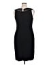 Evan Picone Solid Black Cocktail Dress Size 14 - photo 2