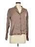 Nordstrom 100% Silk Tan Long Sleeve Silk Top Size M - photo 1
