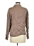 Nordstrom 100% Silk Tan Long Sleeve Silk Top Size M - photo 2
