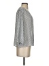 H&M 100% Polyester Silver 3/4 Sleeve Blouse Size 4 - photo 4