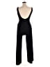 Zara 100% Polyester Solid Black Jumpsuit Size L - photo 2