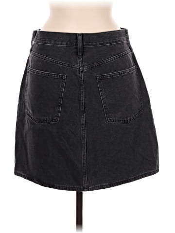 Madewell Rigid Denim High-Waist Straight Mini Skirt in Berridge Wash (view 2)