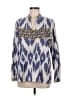 The Territory Ahead 100% Cotton Blue Long Sleeve Blouse Size M - photo 1