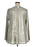 Lane Bryant Metallic Silver Long Sleeve Top Size 14 - photo 2