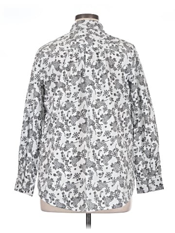 Roaman's 3/4 Sleeve Button-Down Shirt (view 2)