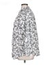Roaman's Paisley Silver 3/4 Sleeve Button-Down Shirt Size 16 - photo 5