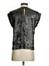 Evereve 100% Polyester Metallic Silver Short Sleeve Top Size S - photo 2