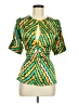 VERTIGO Green Short Sleeve Blouse Size M - photo 1