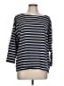L.L.Bean Stripes Blue 3/4 Sleeve Top Size L - photo 1