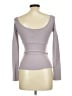 Bebe Gray Long Sleeve Top Size Med - Lg - photo 2