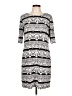 R&K Print Gray Casual Dress Size L - photo 1