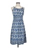 Max Studio Print Blue Casual Dress Size S - photo 1